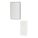 Rococo Mobile Styling Station with Tilt-out Appliance Holder and Black Rectangle Westin Mirror - Kaemark