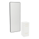 Rococo Mobile Styling Station with Tilt-out Appliance Holder and Black Full-Length Rectangle Westin Mirror - Kaemark