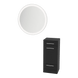 Rococo Mobile Styling Station with Tilt-out Appliance Holder and Silver Round Glo Mirror - Kaemark