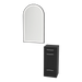 Rococo Mobile Styling Station with Tilt-out Appliance Holder and Black Arch Paloma Mirror - Kaemark