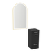 Rococo Mobile Styling Station with Tilt-out Appliance Holder and Gold Arch Paloma Mirror - Kaemark