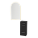 Rococo Mobile Styling Station with Tilt-out Appliance Holder and Gold Arch Paloma Mirror - Kaemark