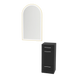 Rococo Mobile Styling Station with Tilt-out Appliance Holder and Gold Arch Paloma Mirror - Kaemark