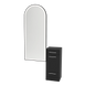 Rococo Mobile Styling Station with Tilt-out Appliance Holder and Black Full-Length Arch Paloma Mirror - Kaemark