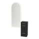Rococo Mobile Styling Station with Tilt-out Appliance Holder and Gold Full-Length Arch Paloma Mirror - Kaemark