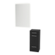 Rococo Mobile Styling Station with Tilt-out Appliance Holder and White Rectangle Illuminate Back Lit Mirror - Kaemark