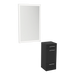 Rococo Mobile Styling Station with Tilt-out Appliance Holder and Silver Rectangle Glo Mirror - Kaemark