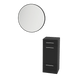 Rococo Mobile Styling Station with Tilt-out Appliance Holder and Black Round Westin Mirror - Kaemark