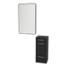 Rococo Mobile Styling Station with Tilt-out Appliance Holder and Black Rectangle Westin Mirror - Kaemark