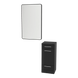 Rococo Mobile Styling Station with Tilt-out Appliance Holder and Black Rectangle Westin Mirror - Kaemark