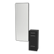 Rococo Mobile Styling Station with Tilt-out Appliance Holder and Black Full-Length Rectangle Westin Mirror - Kaemark