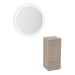 Rococo Mobile Styling Station with Tilt-out Appliance Holder and Silver Round Glo Mirror - Kaemark