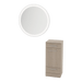 Rococo Mobile Styling Station with Tilt-out Appliance Holder and Silver Round Glo Mirror - Kaemark