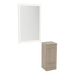 Rococo Mobile Styling Station with Tilt-out Appliance Holder and Silver Rectangle Glo Mirror - Kaemark