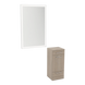 Rococo Mobile Styling Station with Tilt-out Appliance Holder and Silver Rectangle Glo Mirror - Kaemark