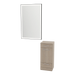Rococo Mobile Styling Station with Tilt-out Appliance Holder and Silver Rectangle Glo Mirror - Kaemark