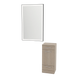 Rococo Mobile Styling Station with Tilt-out Appliance Holder and Silver Rectangle Glo Mirror - Kaemark
