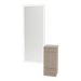 Rococo Mobile Styling Station with Tilt-out Appliance Holder and Silver Full-Length Rectangle Glo Mirror - Kaemark
