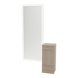 Rococo Mobile Styling Station with Tilt-out Appliance Holder and Silver Full-Length Rectangle Glo Mirror - Kaemark