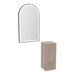 Rococo Mobile Styling Station with Tilt-out Appliance Holder and Black Arch Paloma Mirror - Kaemark