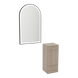 Rococo Mobile Styling Station with Tilt-out Appliance Holder and Black Arch Paloma Mirror - Kaemark