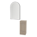 Rococo Mobile Styling Station with Tilt-out Appliance Holder and Black Arch Paloma Mirror - Kaemark