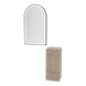 Rococo Mobile Styling Station with Tilt-out Appliance Holder and Black Arch Paloma Mirror - Kaemark