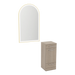 Rococo Mobile Styling Station with Tilt-out Appliance Holder and Gold Arch Paloma Mirror - Kaemark