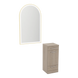Rococo Mobile Styling Station with Tilt-out Appliance Holder and Gold Arch Paloma Mirror - Kaemark