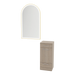 Rococo Mobile Styling Station with Tilt-out Appliance Holder and Gold Arch Paloma Mirror - Kaemark