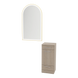 Rococo Mobile Styling Station with Tilt-out Appliance Holder and Gold Arch Paloma Mirror - Kaemark