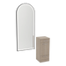 Rococo Mobile Styling Station with Tilt-out Appliance Holder and Black Full-Length Arch Paloma Mirror - Kaemark
