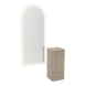 Rococo Mobile Styling Station with Tilt-out Appliance Holder and Gold Full-Length Arch Paloma Mirror - Kaemark