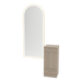 Rococo Mobile Styling Station with Tilt-out Appliance Holder and Gold Full-Length Arch Paloma Mirror - Kaemark
