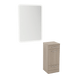 Rococo Mobile Styling Station with Tilt-out Appliance Holder and White Rectangle Illuminate Back Lit Mirror - Kaemark