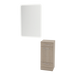 Rococo Mobile Styling Station with Tilt-out Appliance Holder and White Rectangle Illuminate Back Lit Mirror - Kaemark