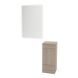 Rococo Mobile Styling Station with Tilt-out Appliance Holder and White Rectangle Illuminate Back Lit Mirror - Kaemark