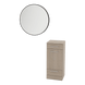 Rococo Mobile Styling Station with Tilt-out Appliance Holder and Black Round Westin Mirror - Kaemark