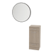 Rococo Mobile Styling Station with Tilt-out Appliance Holder and Black Round Westin Mirror - Kaemark
