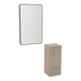 Rococo Mobile Styling Station with Tilt-out Appliance Holder and Black Rectangle Westin Mirror - Kaemark