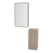 Rococo Mobile Styling Station with Tilt-out Appliance Holder and Black Rectangle Westin Mirror - Kaemark