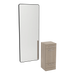 Rococo Mobile Styling Station with Tilt-out Appliance Holder and Black Full-Length Rectangle Westin Mirror - Kaemark