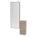Rococo Mobile Styling Station with Tilt-out Appliance Holder and Black Full-Length Rectangle Westin Mirror - Kaemark