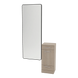 Rococo Mobile Styling Station with Tilt-out Appliance Holder and Black Full-Length Rectangle Westin Mirror - Kaemark