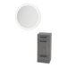 Rococo Mobile Styling Station with Tilt-out Appliance Holder and Silver Round Glo Mirror - Kaemark