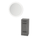Rococo Mobile Styling Station with Tilt-out Appliance Holder and Silver Round Glo Mirror - Kaemark