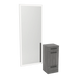 Rococo Mobile Styling Station with Tilt-out Appliance Holder and Silver Full-Length Rectangle Glo Mirror - Kaemark