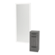 Rococo Mobile Styling Station with Tilt-out Appliance Holder and Silver Full-Length Rectangle Glo Mirror - Kaemark