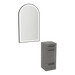 Rococo Mobile Styling Station with Tilt-out Appliance Holder and Black Arch Paloma Mirror - Kaemark