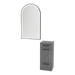 Rococo Mobile Styling Station with Tilt-out Appliance Holder and Black Arch Paloma Mirror - Kaemark